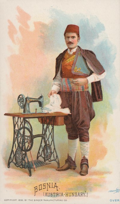 Máquina de coser, Bosnia, Austria-Hungría de American School